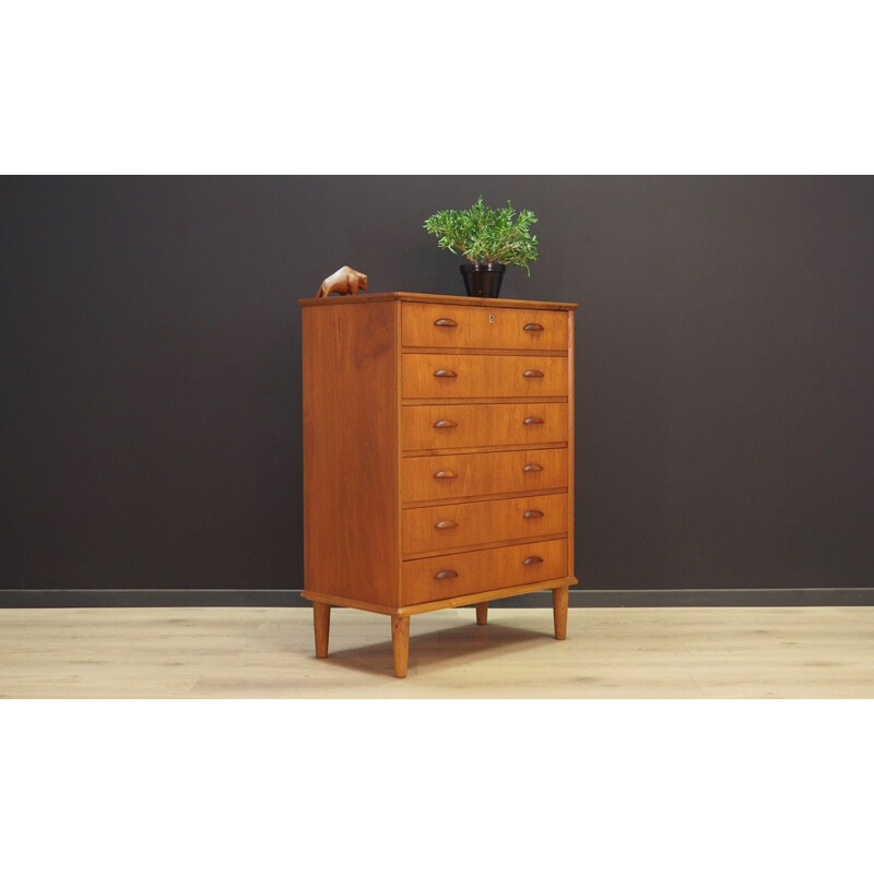 Vintage danish chest of drawers in teakwood 1970