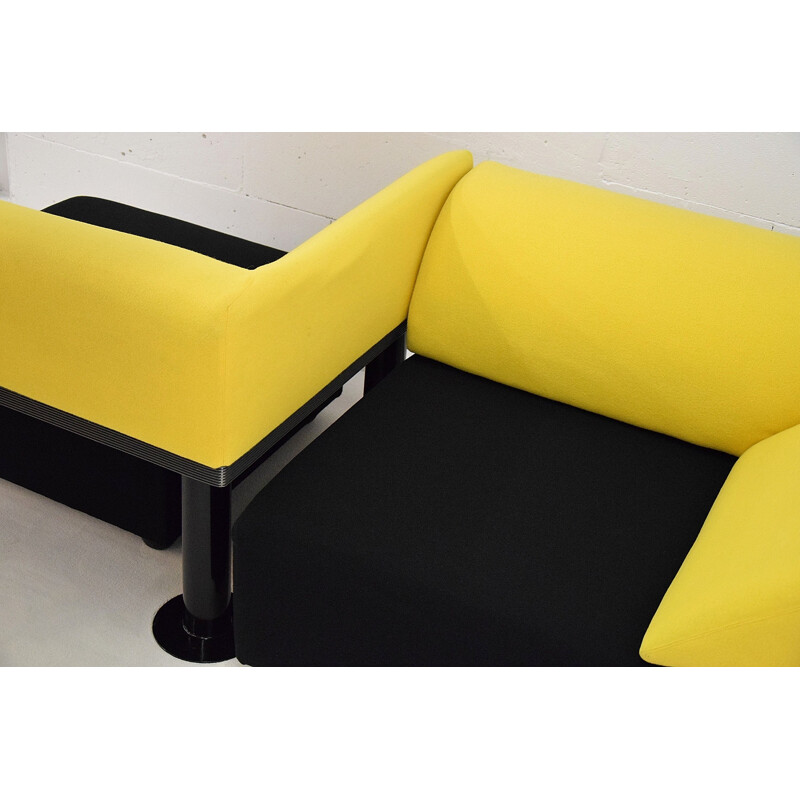 Vintage-Sofa von Artifort in Schwarz und Gelb