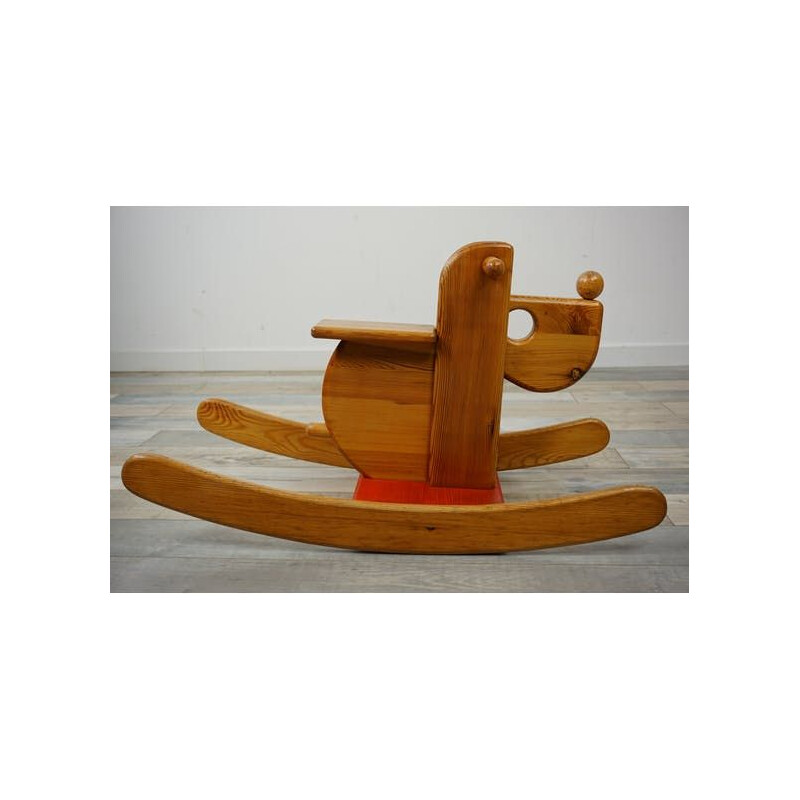 Vintage wooden rocking horse