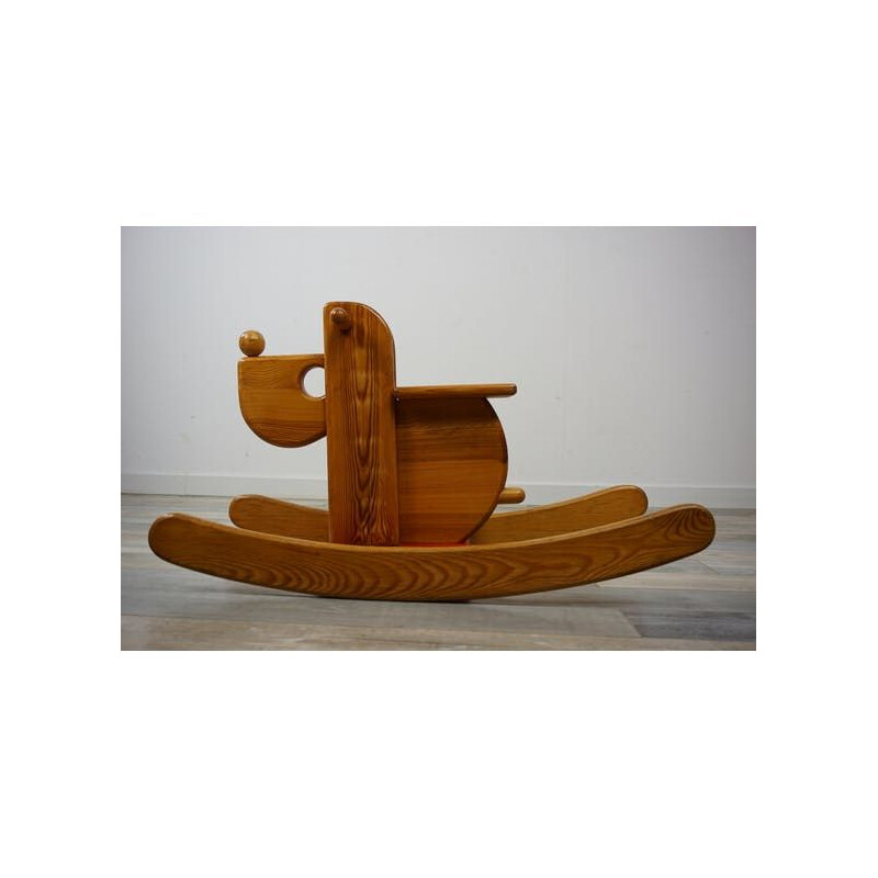 Vintage wooden rocking horse