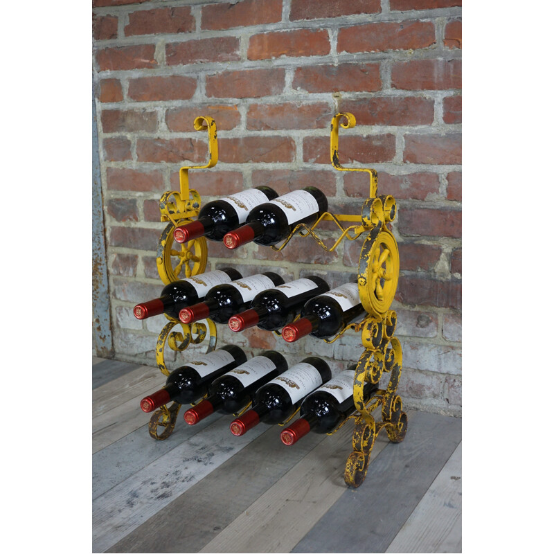 Vintage metal bottle holder