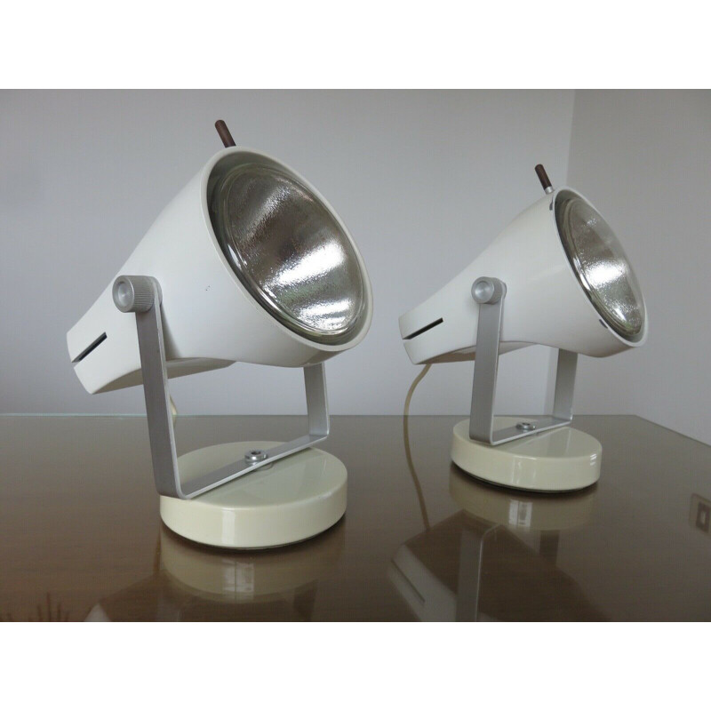 Pair of vintage lamps F39P by Etienne Fermigier for Disderot 1967
