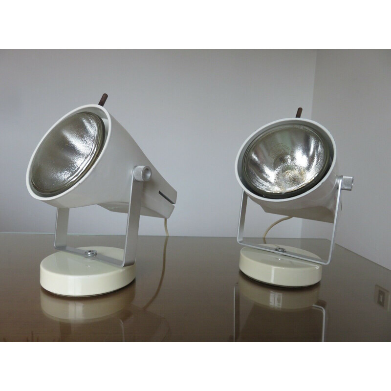 Pair of vintage lamps F39P by Etienne Fermigier for Disderot 1967