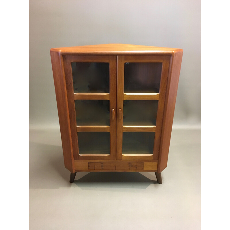 Vintage Scandinavian teak corner chest of drawers