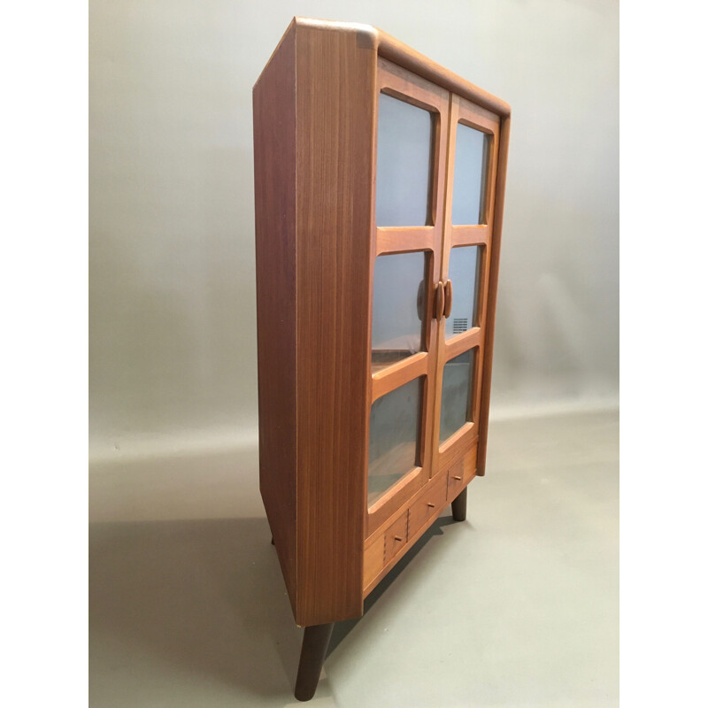 Vintage Scandinavian teak corner chest of drawers