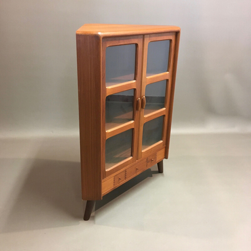 Vintage Scandinavian teak corner chest of drawers