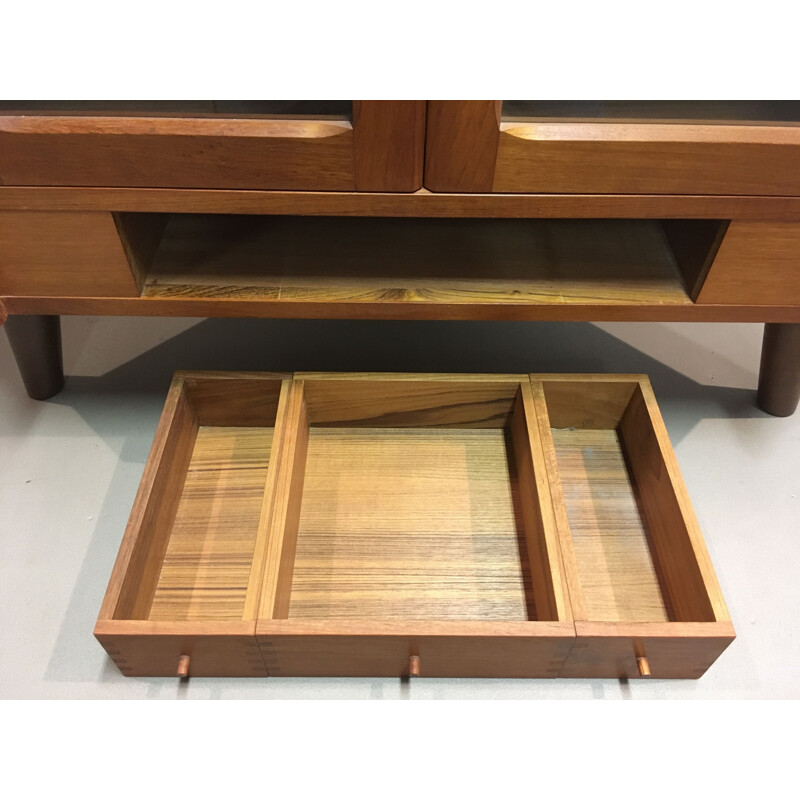 Vintage Scandinavian teak corner chest of drawers