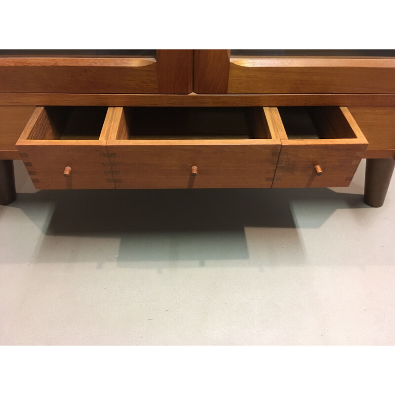 Vintage Scandinavian teak corner chest of drawers