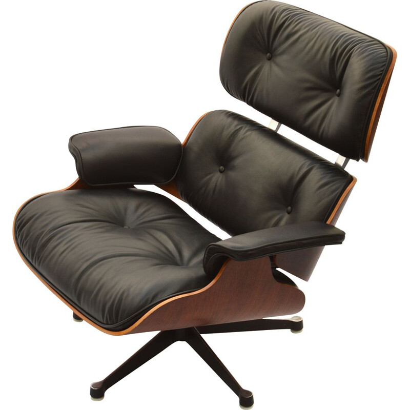 Fauteuil Vintage Eames en palissandre par Herman Miller, années 1960