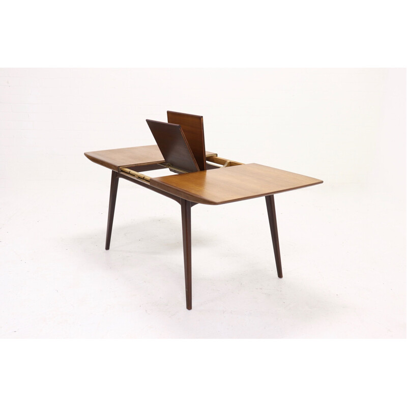 Vintage Teak Dining Table By Louis van Teeffelen for WeBe, 1950