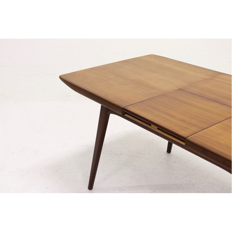 Vintage Teak Dining Table By Louis van Teeffelen for WeBe, 1950