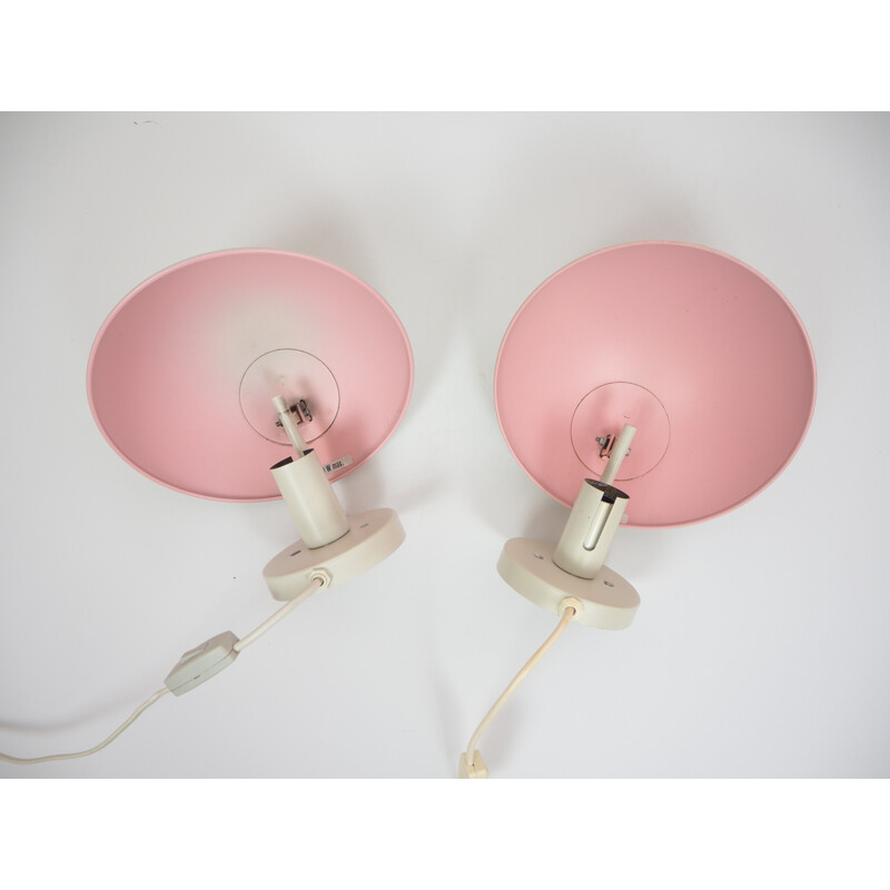 Pair of vintage danish wall lamps, PH Hat, Louis Poulsen, Denmark, 1960