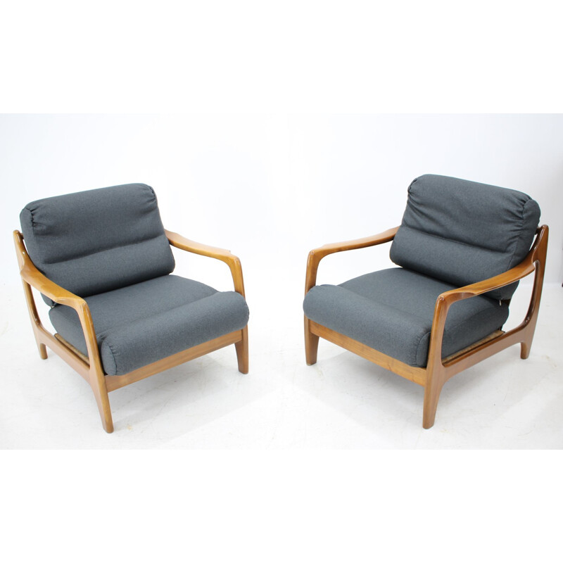 Paar vintage fauteuils, Denemarken, 1960