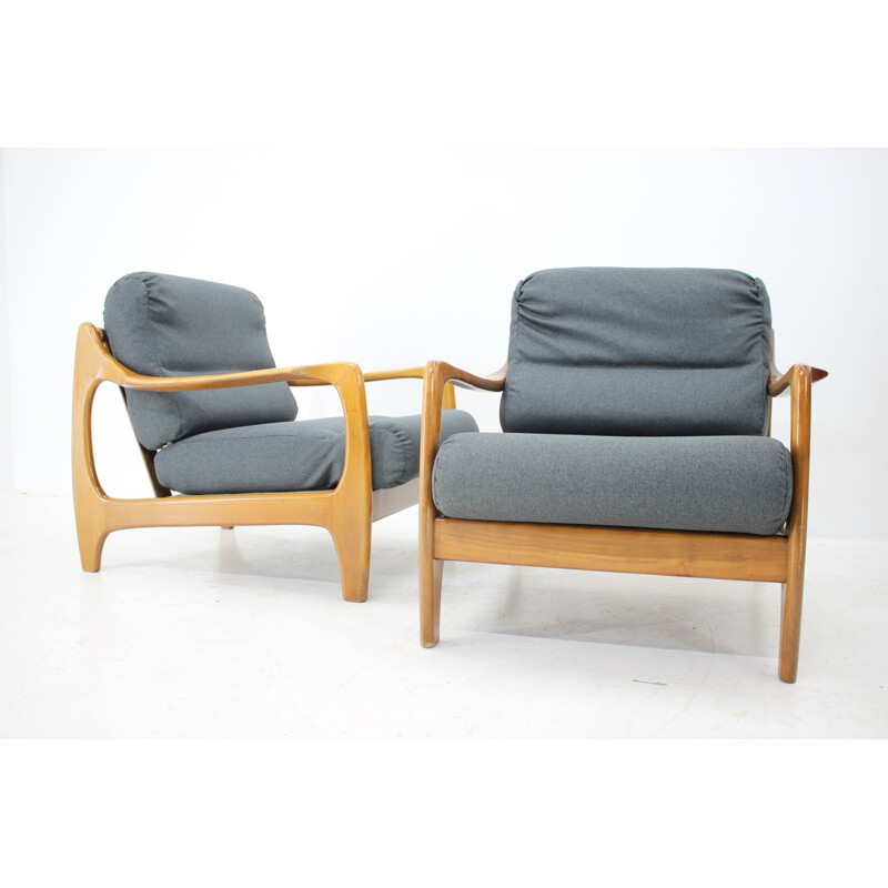 Paar vintage fauteuils, Denemarken, 1960