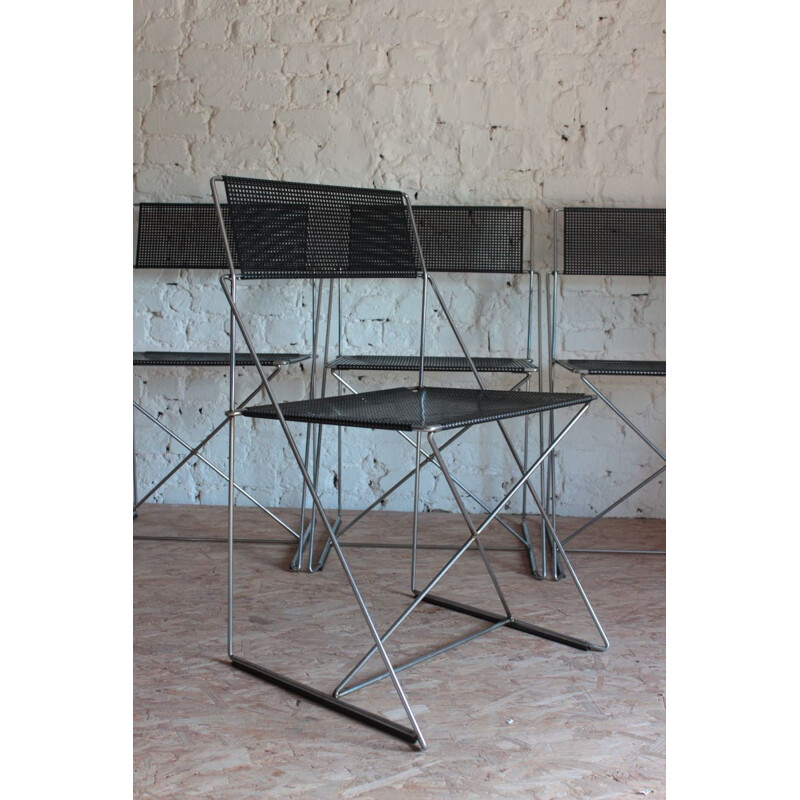 Set de 4 Chaises vintage Nuova X-Line Vintage de Magis, 1980