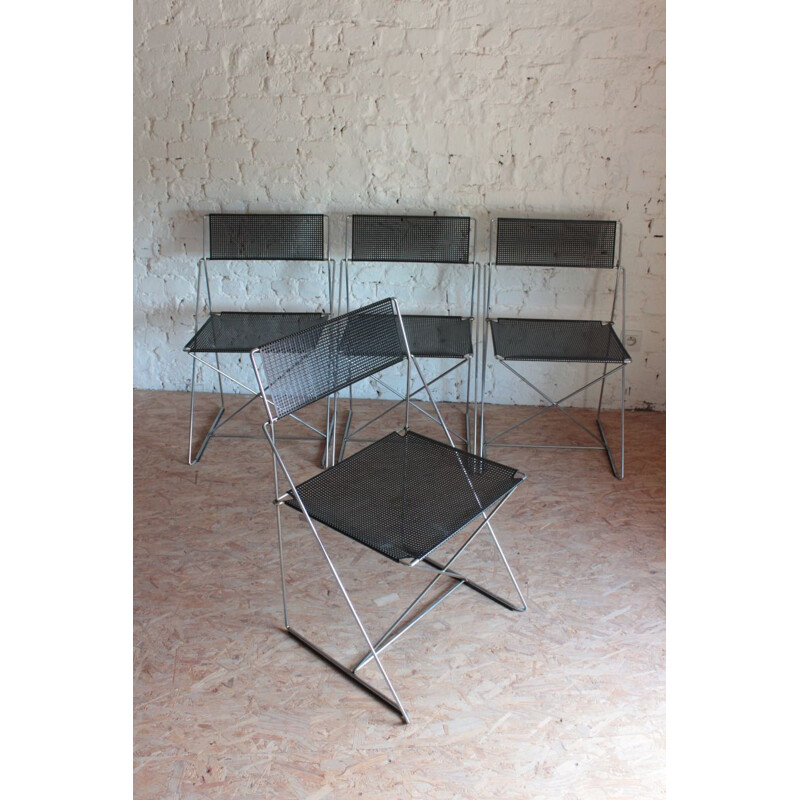 Set of 4 Nuova X-Line Vintage Chairs by Magis, 1980