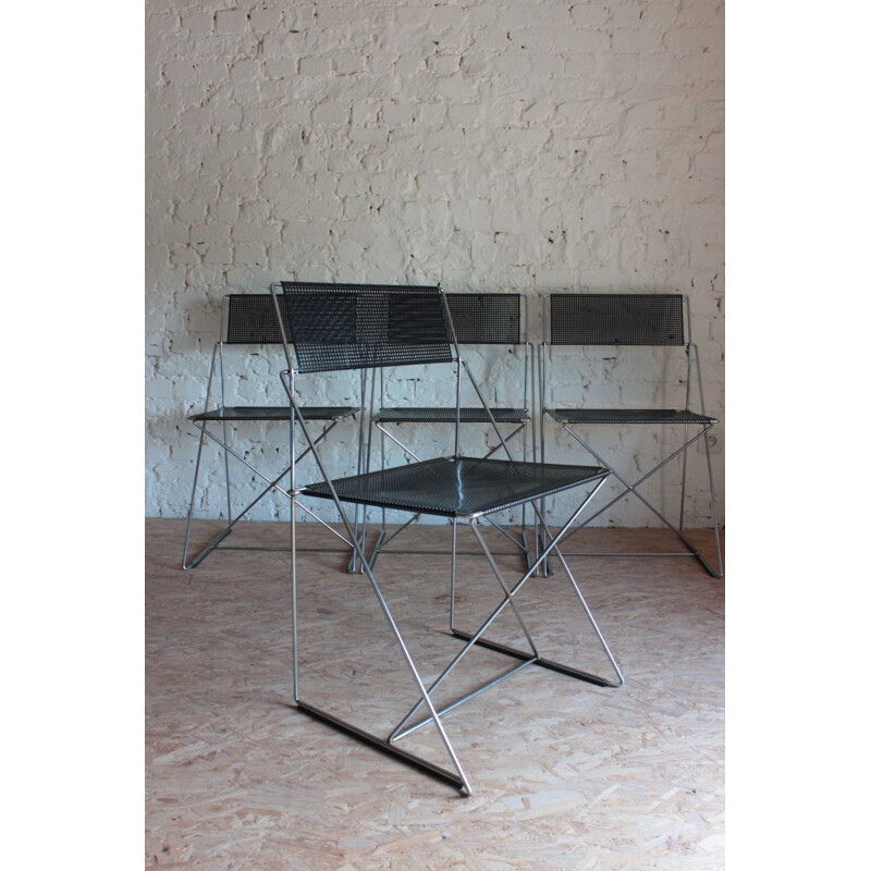 Set of 4 Nuova X-Line Vintage Chairs by Magis, 1980