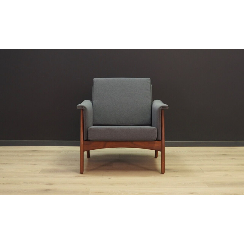 Fauteuil gris vintage, Danemark 1960