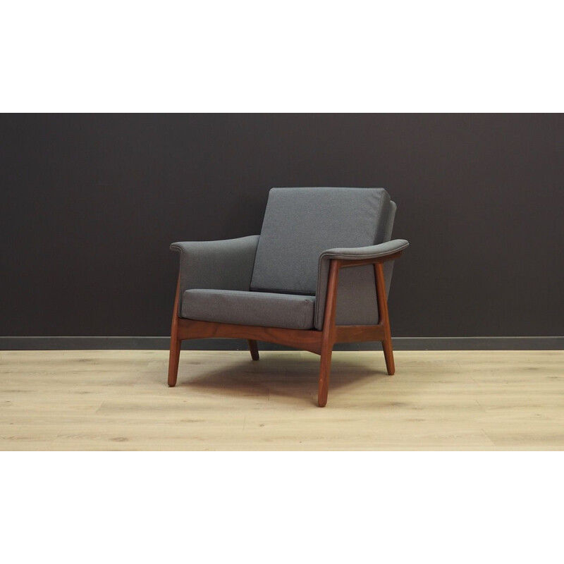 Fauteuil gris vintage, Danemark 1960