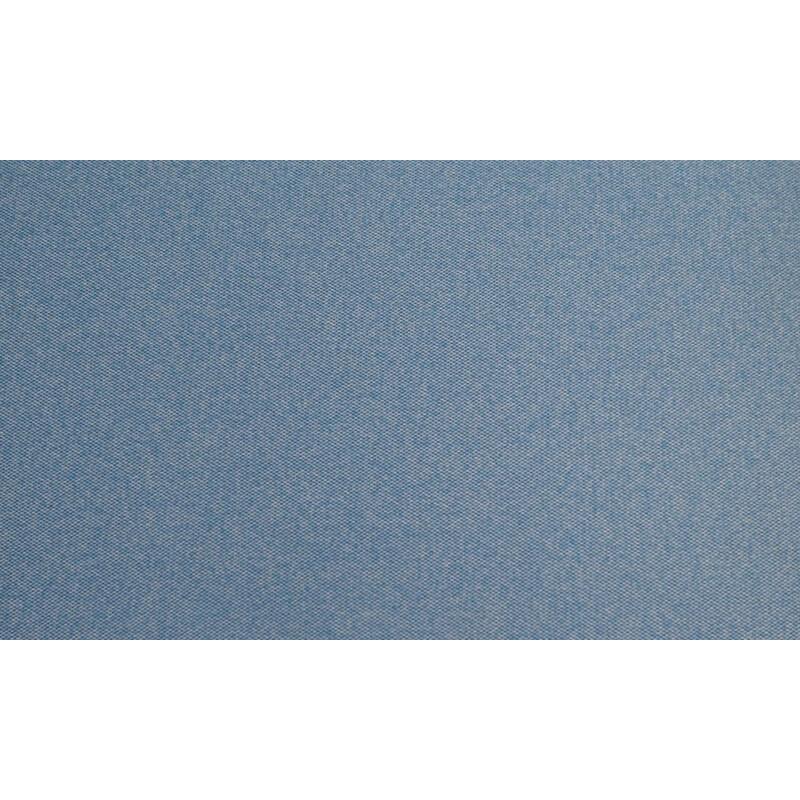 Tabouret vintage en chêne et tissu bleu clair 1960