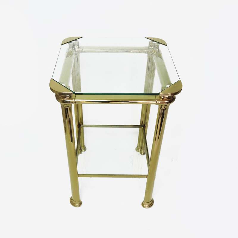 Vintage Italian Brass side Table by Mara, 1970s