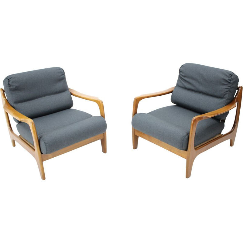 Paar vintage fauteuils, Denemarken, 1960