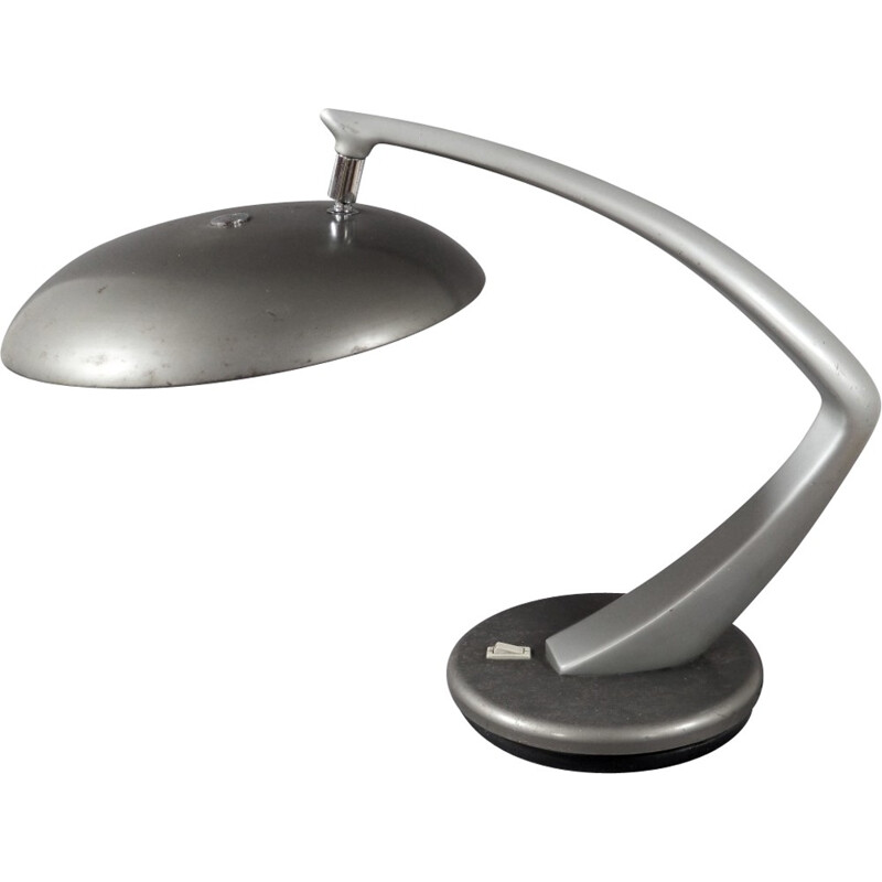 Vintage cast iron and sheet metal swivel desk lamp for Fase, 1960