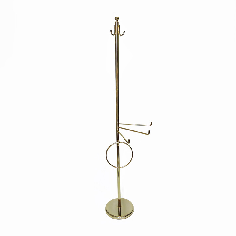 Vintage Brass Italian Coat Stand, 1970s