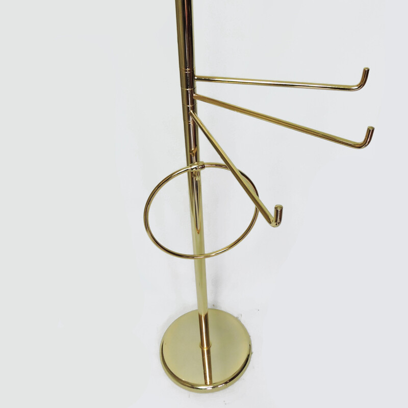 Vintage Brass Italian Coat Stand, 1970s