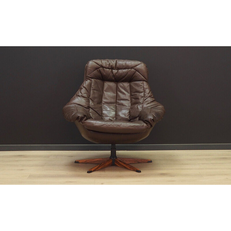 Leather vintage armchair by H.W Klein,1970