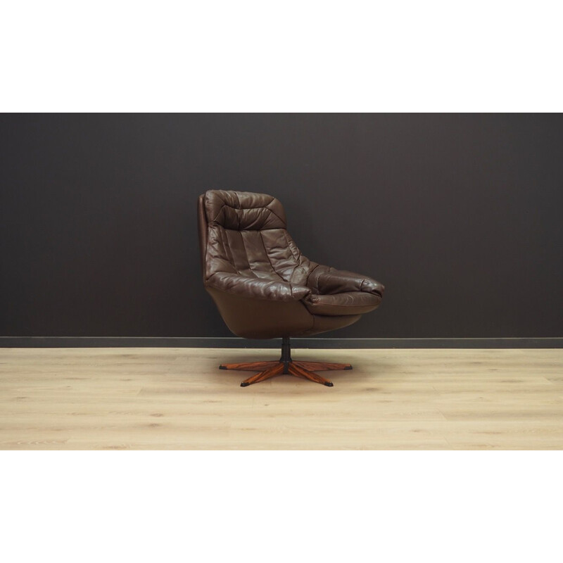 Leather vintage armchair by H.W Klein,1970