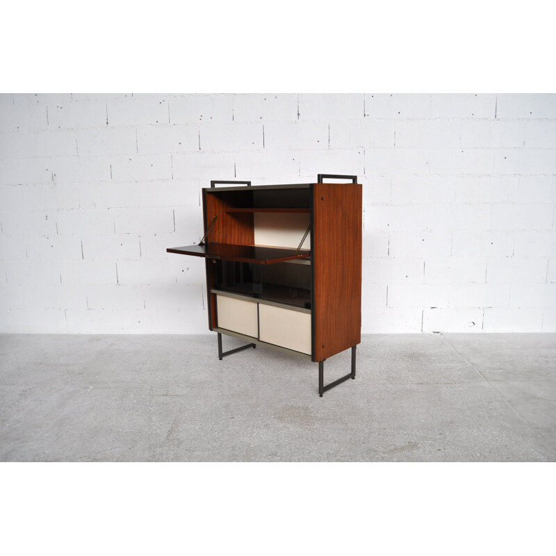 EFA secretaire in lacquered wood and mahogany, Georges FRYDMAN - 1950s