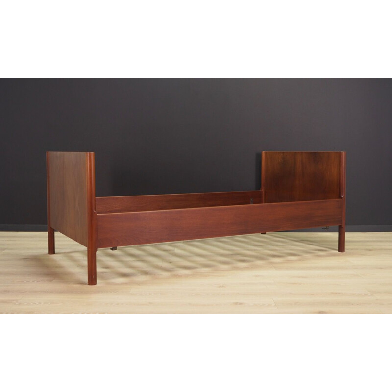 Vintage bed frame in mahogany, Denmark, 1970s