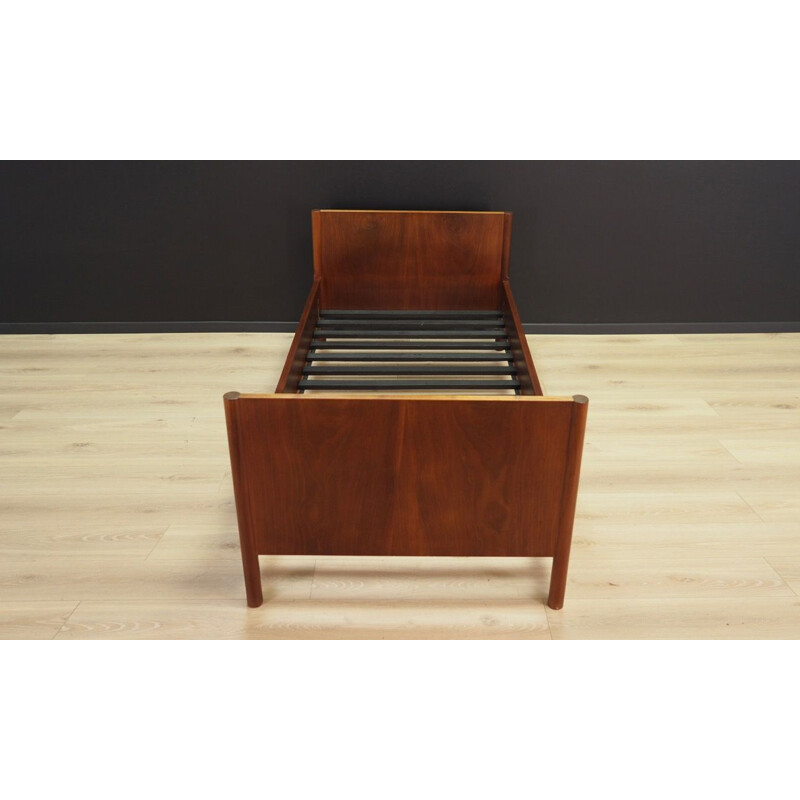 Vintage bed frame in mahogany, Denmark, 1970s