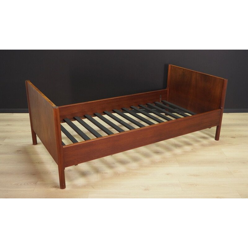 Vintage bed frame in mahogany, Denmark, 1970s