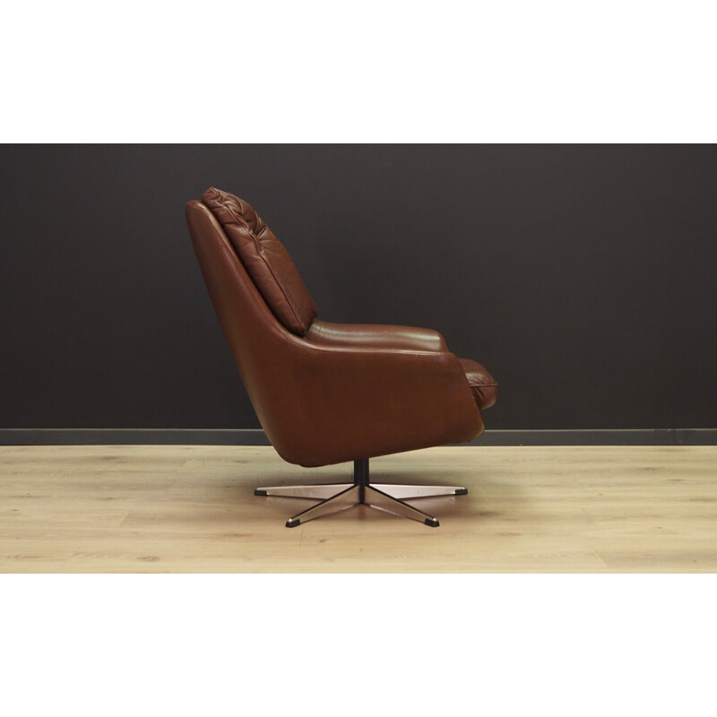 Danish vintage armchair in leather, 1960s