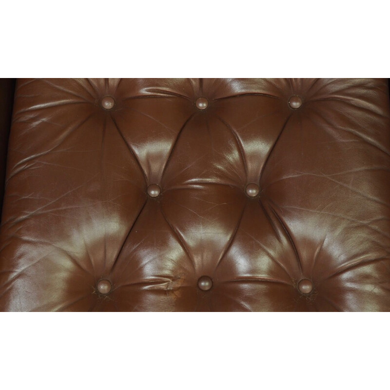 Danish vintage armchair in leather, 1960s