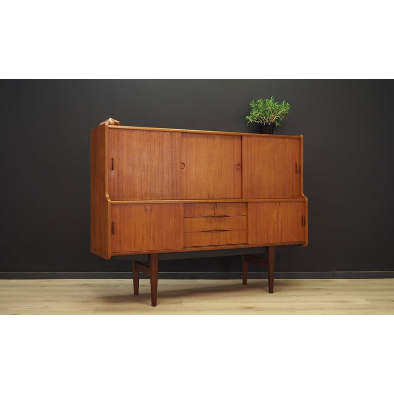 Danish vintage highboard in teak, 1970s