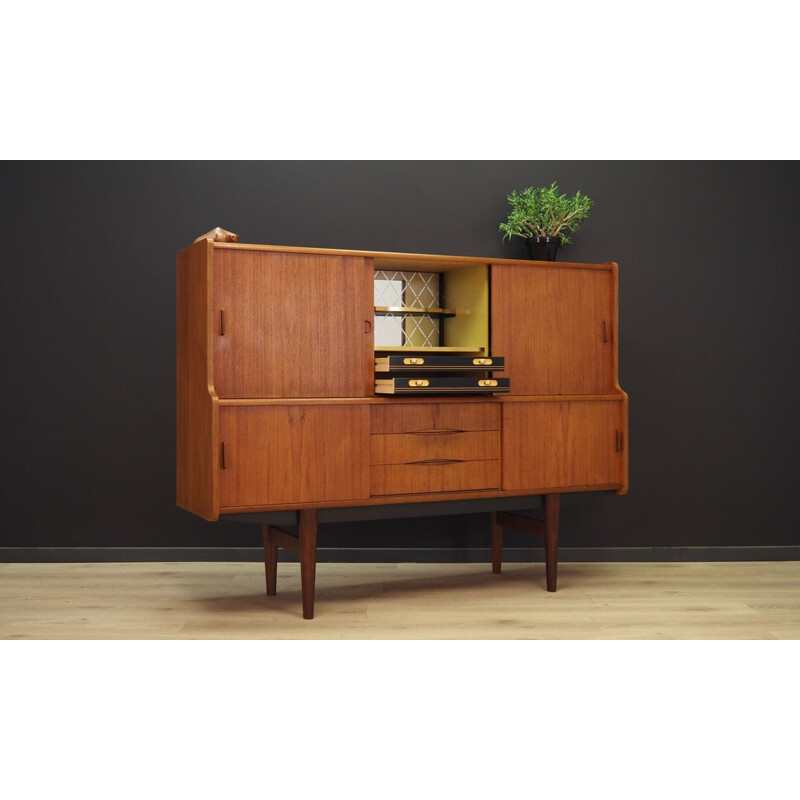 Danish vintage highboard in teak, 1970s