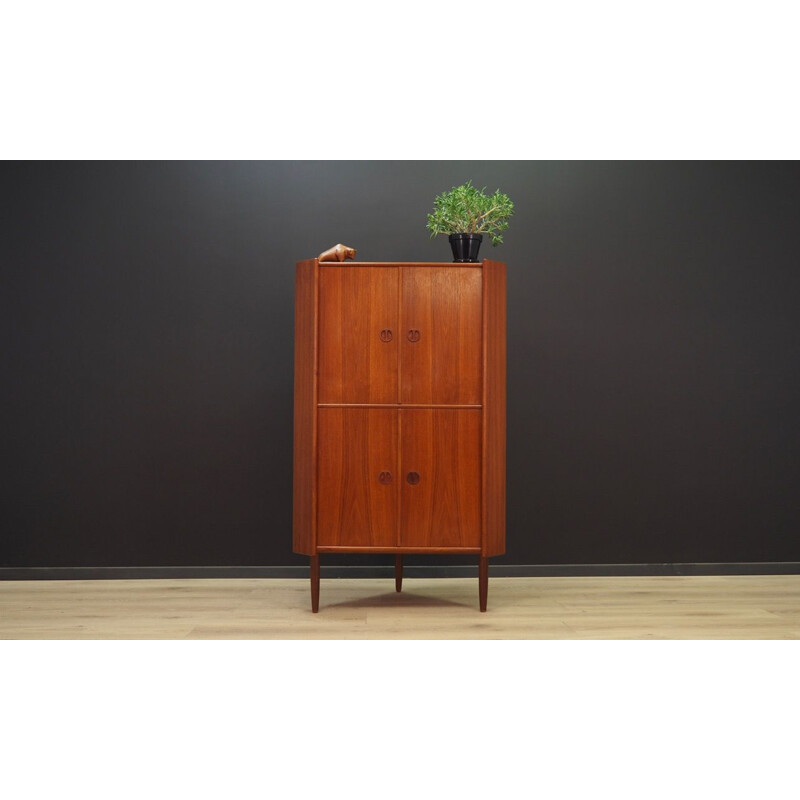 Danish vintage corner cabinet in teakwood, 1960s