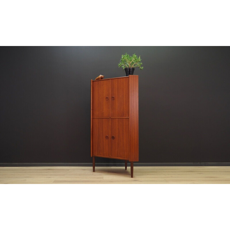 Danish vintage corner cabinet in teakwood, 1960s