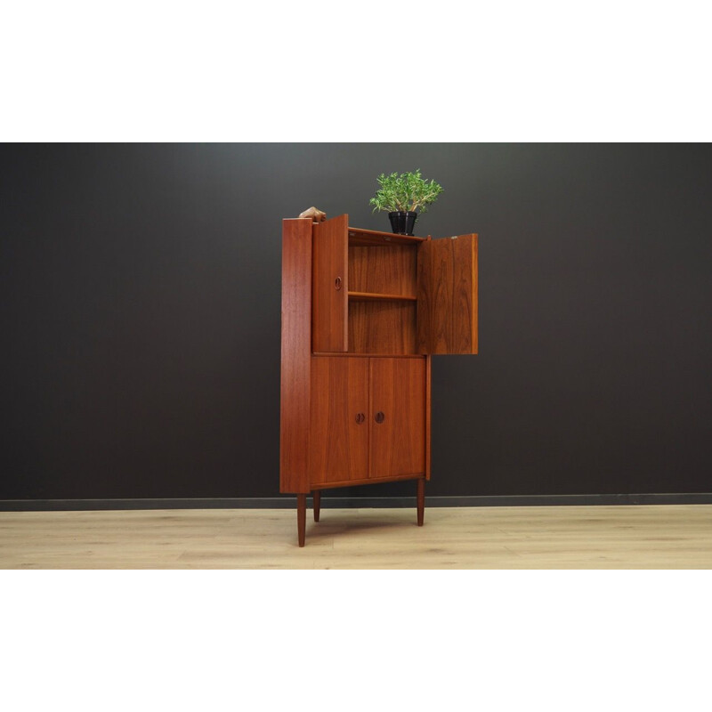 Danish vintage corner cabinet in teakwood, 1960s