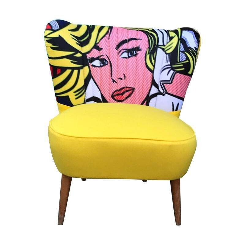 Fauteuil cocktail vintage avec Marilyn Monroe Photo 1950