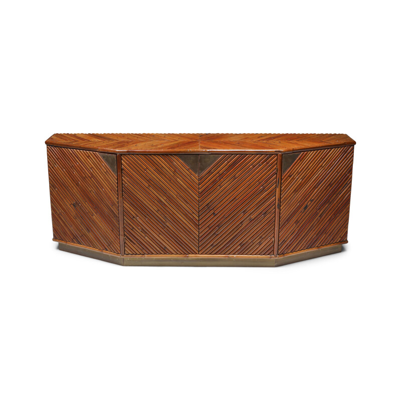 Vintage Bamboo sideboard by Vivai del Sud 1970