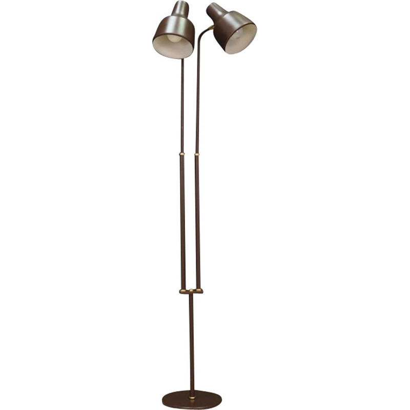 Brown vintage floor lamp, Danish design