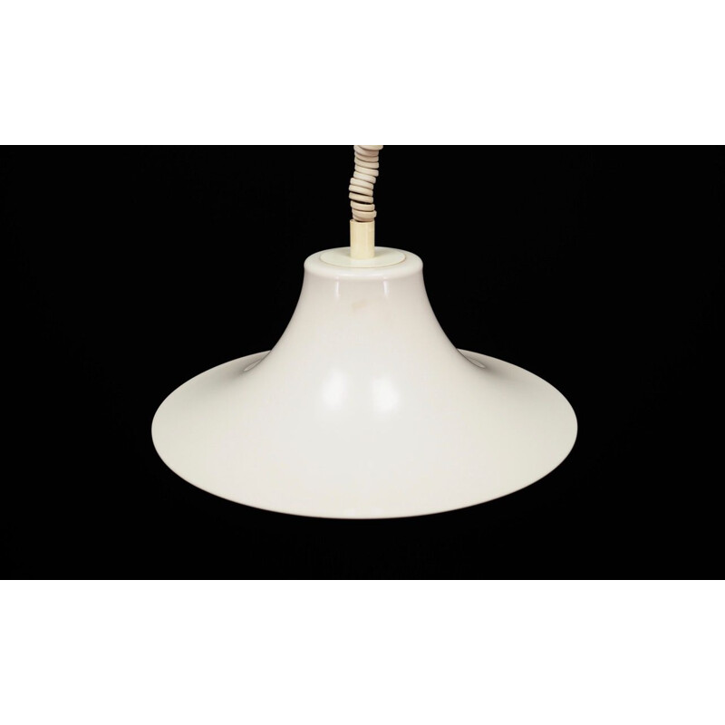 Vintage danish chandelier for Fog & Morup in white plastic 1970