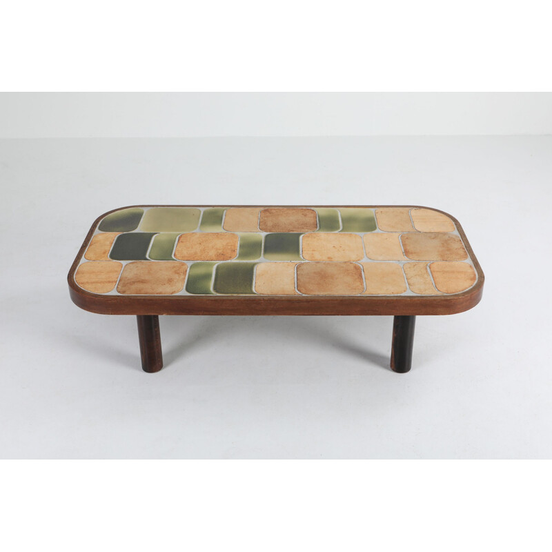 Table basse vintage en céramique "Shogun" de Roger Capron - 1960