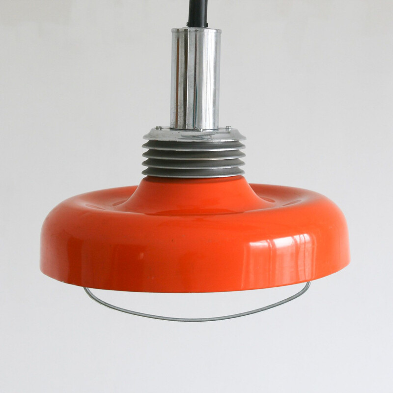 Vintage orange pendant lamp, 1970s