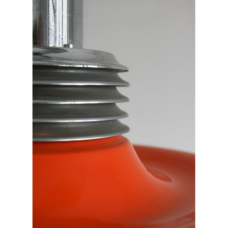 Vintage orange pendant lamp, 1970s