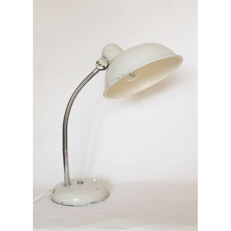 Vintage industriële zwanenhals tafellamp, 1950